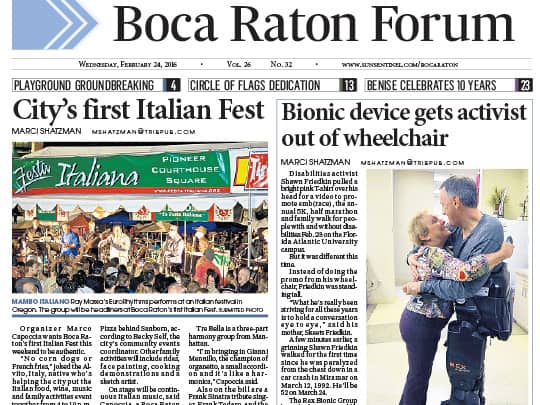 Polin PR placement for City of Boca Raton on BOca Raton forum