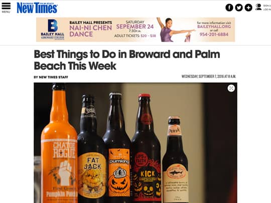 best things to do in Broward and Palm Beach this week - browardnewtimes.com