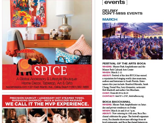 Delray Magazine Events page
