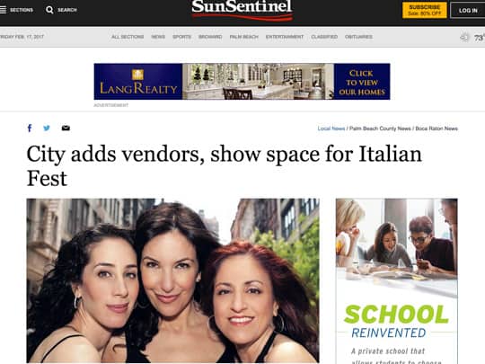 Sun Sentinel article