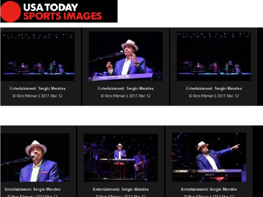 USA Today images of Sergio Mendes concert Festival of the arts boca