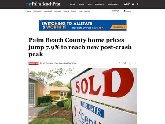mypalmbeachpost.com article, PolinPr placement