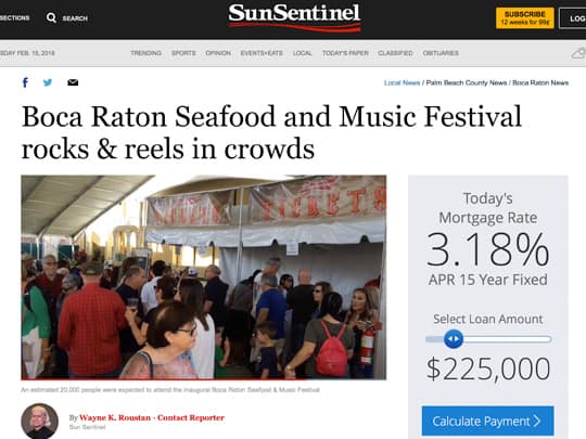 Boca Raton Seafood and Music Festival rocks & reels in crowds