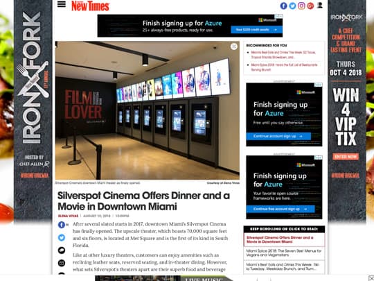 Polin PR placement Silverspot Cinema miaminewtimes.com