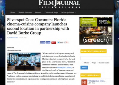 Silverspot Cinemas Film Journal International 072015