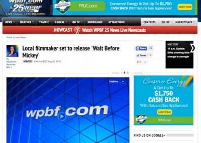 Walt Before Mickey WPBF 8-25-15