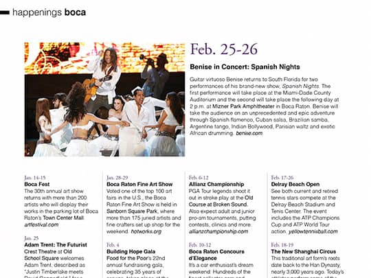 Festival of the Arts BOCA Happenings jan-feb 2017