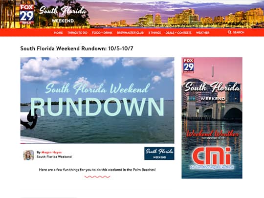 polin pr placement City of Boca Raton on southfloridaweekend.com