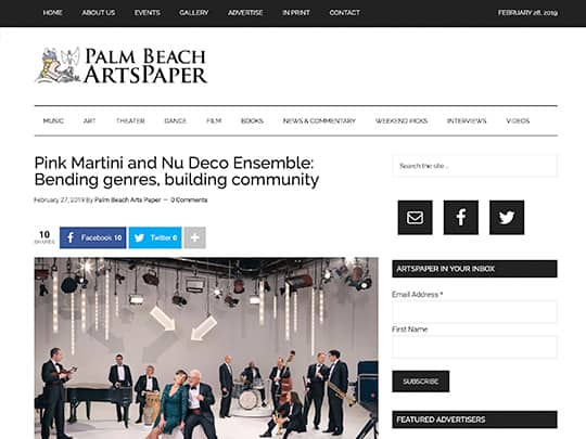 Palm Beach Arts Paper - Polin PR placement