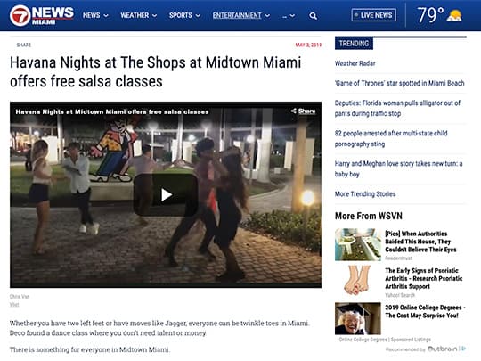 Polin PR placement Shops at Midtown - WSVN news