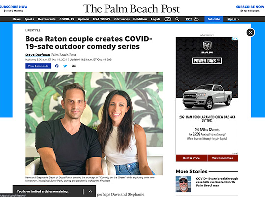 Polin PR placement Palm Beach Post for Mizner Park