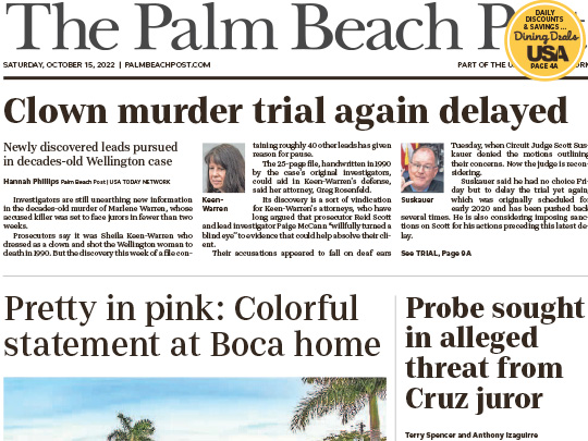 Article placed by Polin PR on home page of The Palm Beach Post