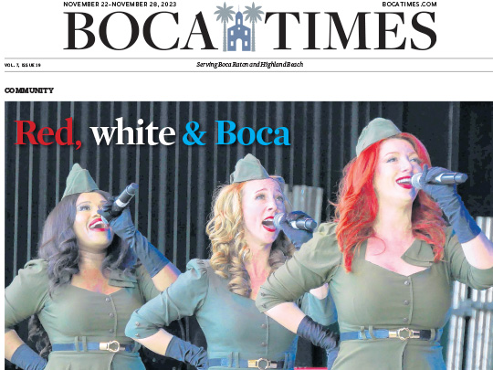 Boca Times November 22, 2023 placed by Polin PR for the city of Boca Raton
